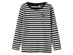 Name It dark sapphire dino stribet bluse